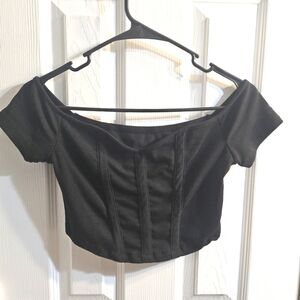 OFF SHOULDER WOMENS CROP TOP SIZE XS SUPER CROP TOP ❤️